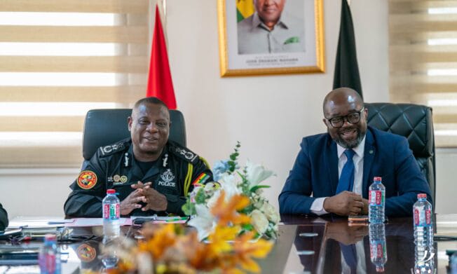 Kurt Okraku Meets IGP to Strengthen Sports Security and Youth Football Development